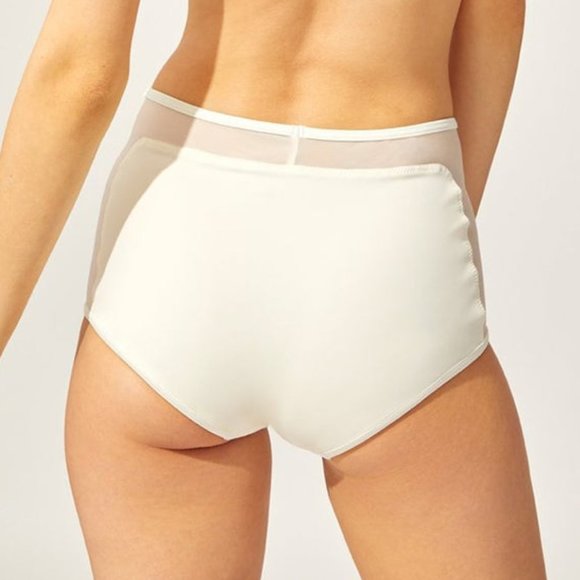 Solid & Striped Brigitte Mesh Bikini Bottom Cream - Picture 7 of 9